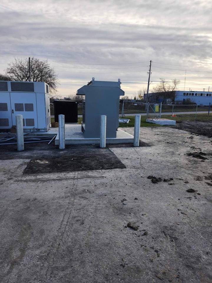 Durham transit finished equipment pad