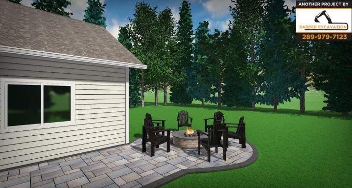 Oakville backyard rendering