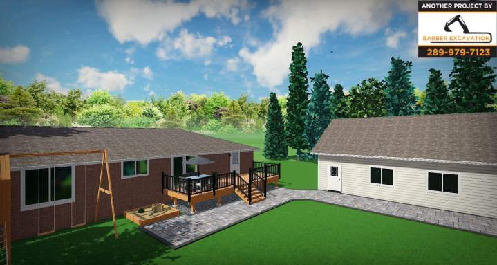 Oakwood backyard rendering